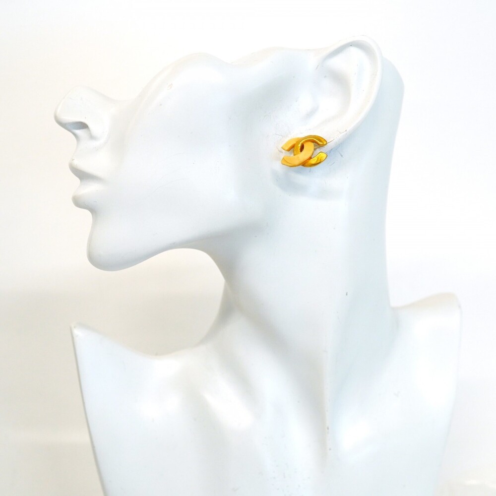CHANEL White Logo Earrings - Picture 5 of 5